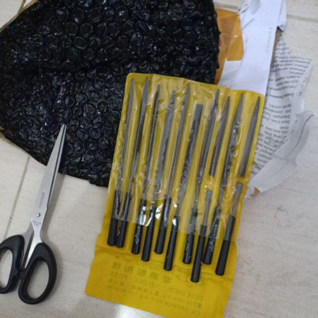 Kikir Besi Set 10 Pcs Material Baja | Steel T12 High Karbon, Low Alloy