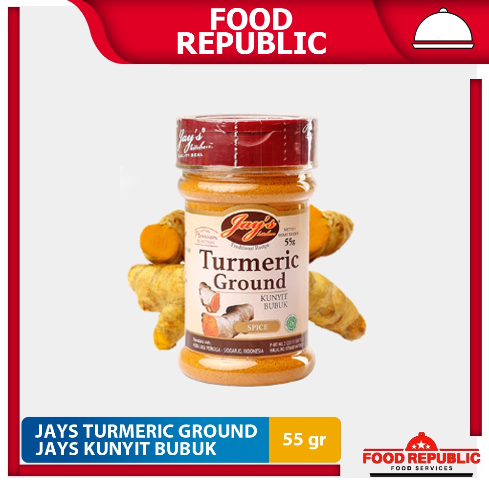 Jays Kunyit Bubuk Murni 55 gr Jays Turmeric Ground Pure Powder Asli