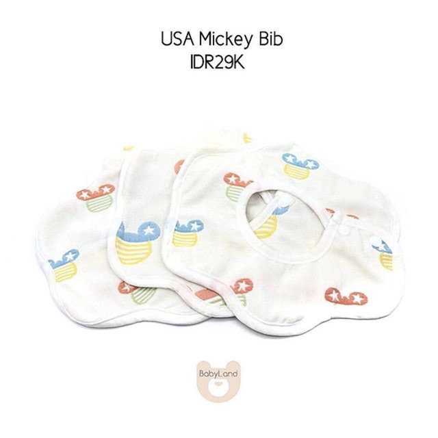 USA Mickey Baby Bib
