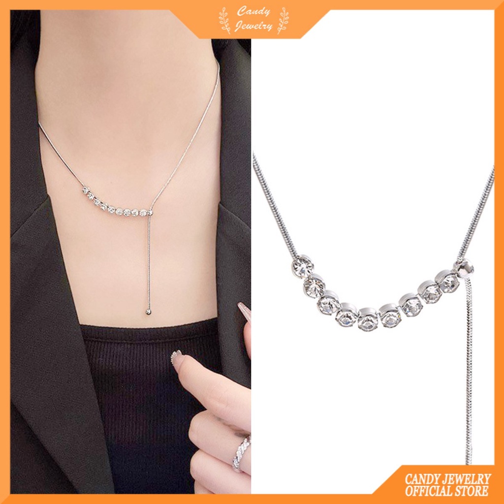 Kalung Rantai Tulang Selangka Mutiara Musim Panas Desain Niche Untuk Wanita