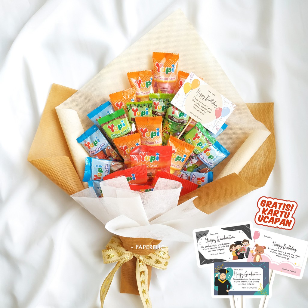 Buket Yupi Snack Bucket Yupi Hadiah Wisuda Spesial Yupi Kado Ulang Tahun Yupi Kado Sidang Snack