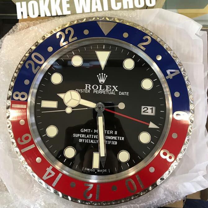 [[BISA COD]] JAM DINDING ROLEX GMT-MASTER 2 PREMIUM QUALITY TERPERCAYA Kode 1287