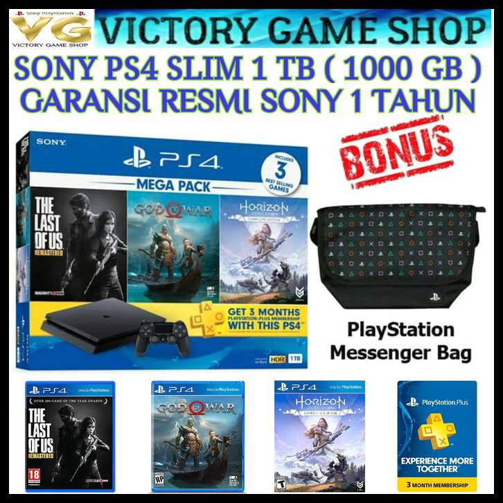 SONY PS4 SLIM 500GB/ PS 4/ PLAYSTATION 4 + STIK ORI WIRELESS - SATU TB BOOM SALE