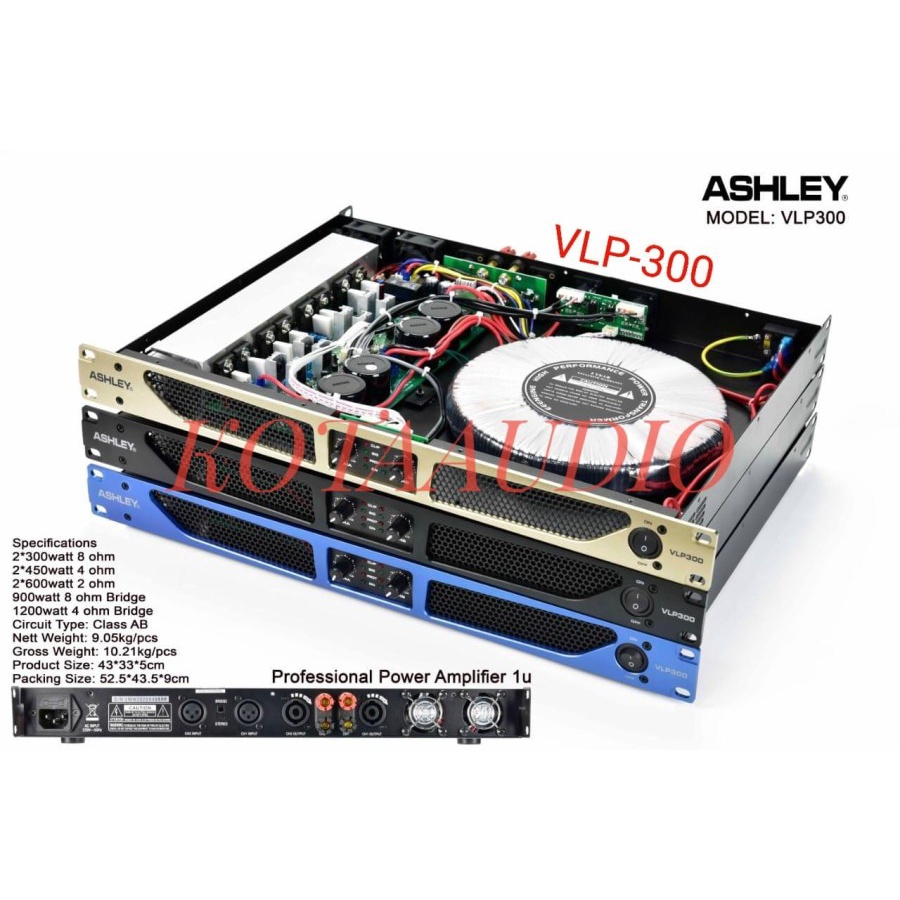 Power Amplifier Ashley VLP 300 / VLP300 / VLP-300 Original