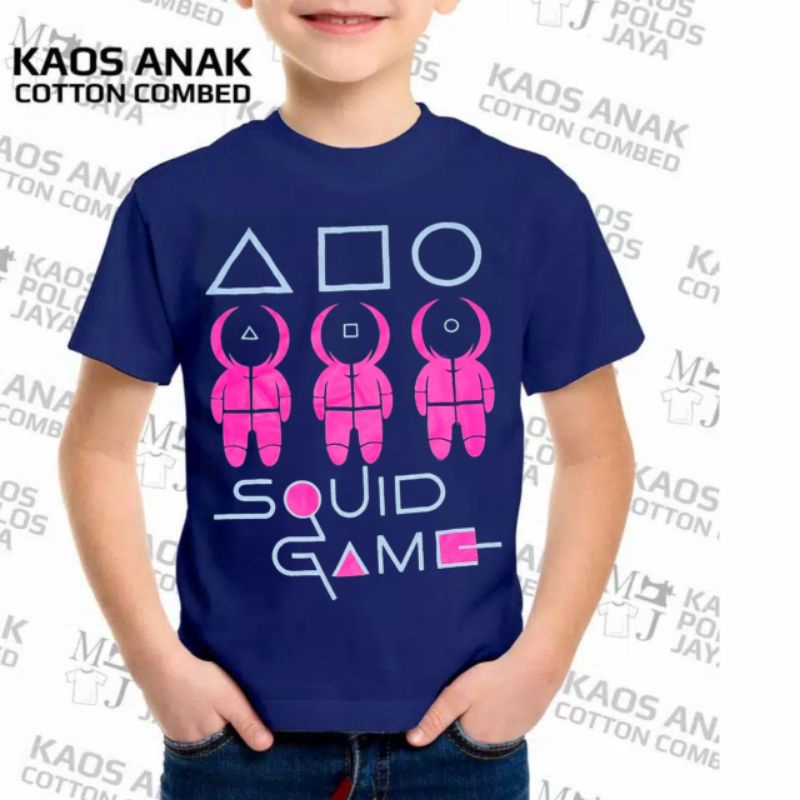 KAOS ANAK ANAK TERBARU/KAOS ANAK ANAK MOTIF SQUID GAME/ATASAN ANAK LAKI LAKI/PEREMPUAN TERBARU/KAOS SQUID GAME