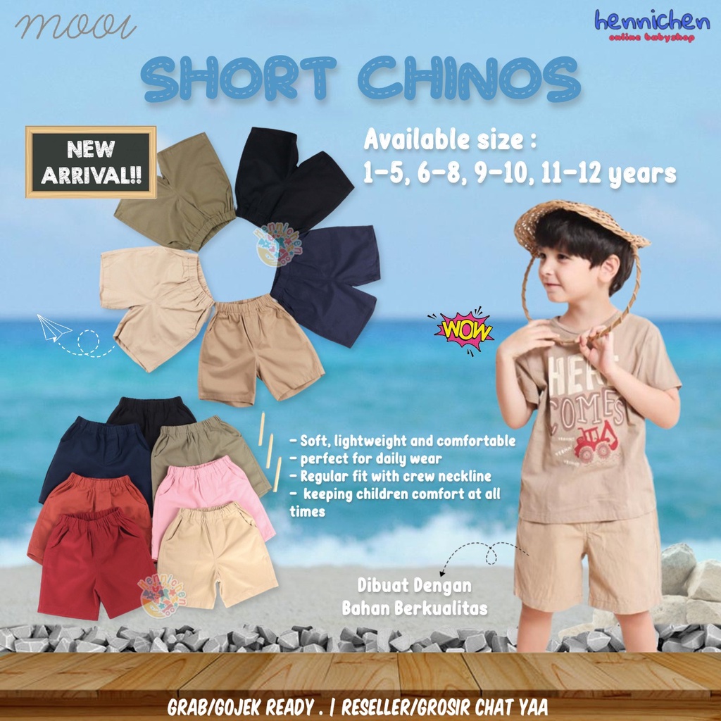 PROMO 7.7 PROMO BAJU LEBARAN MURAH Mooi Celana Pendek Anak Chinos Short 1-5 Tahun