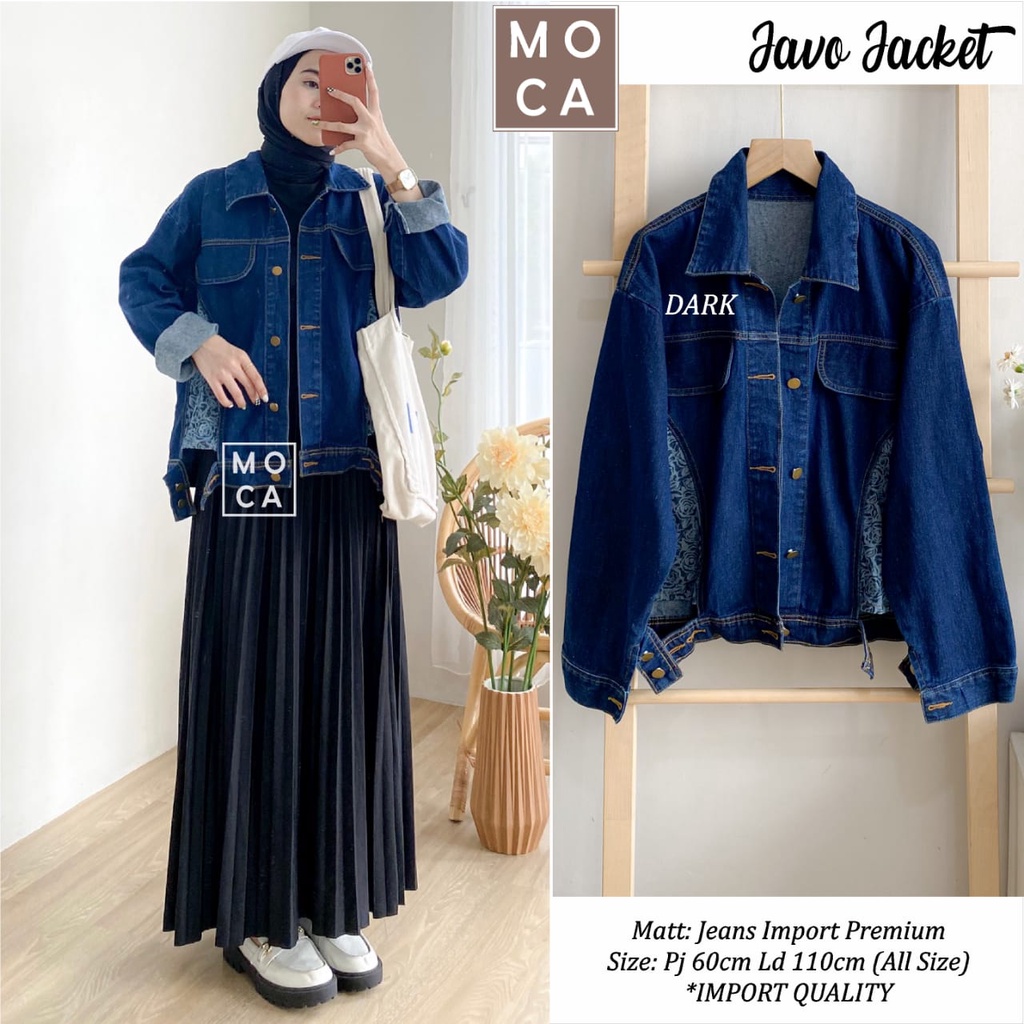 JAVO JACKET JEANS KOMBI MOTIF ORI MOCA