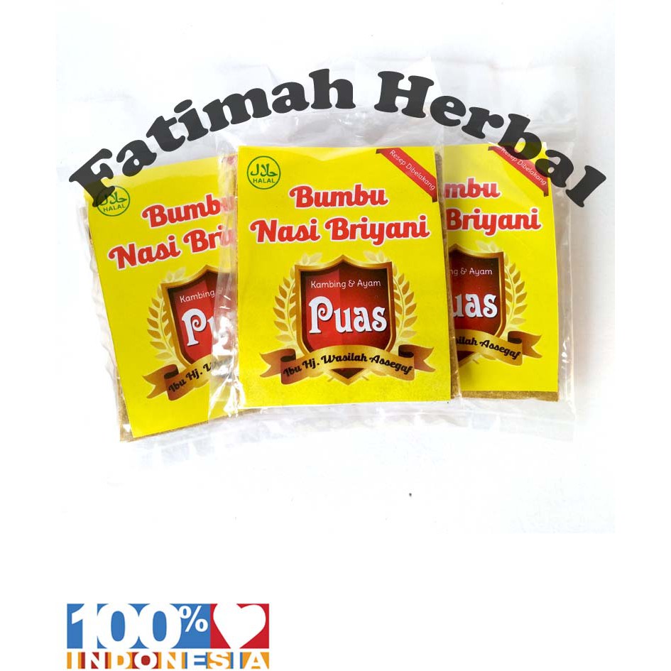 

Bumbu Biryani/Briyani -Puas -2 Sachet - 1 KG Nasi