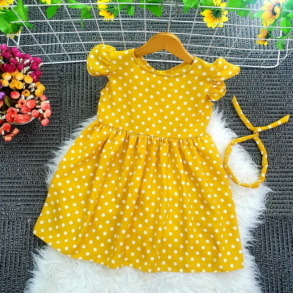 FWG - DRESS DOTTY / DRESS ANAK / DRES / DRESS ANAK MURAH / DRESS KOREA / CASUAL DRES