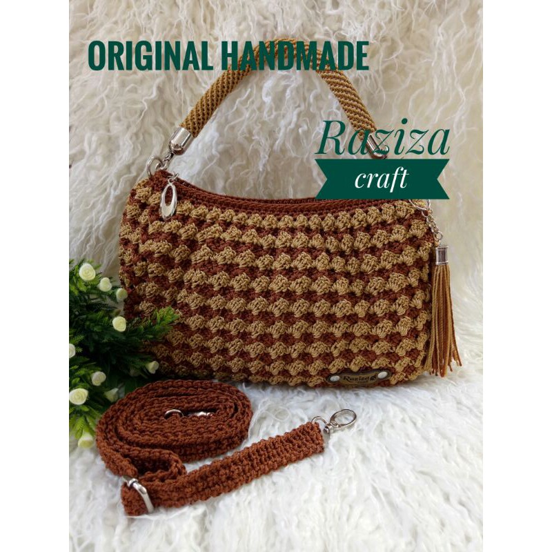 TAS RAJUT/ TAS PESTA/ TAS SELEMPANG RAJUT