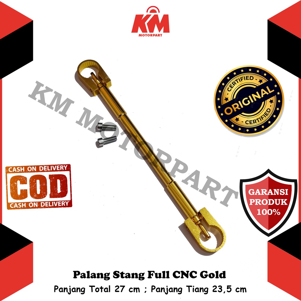 Palang Stang Full CNC Stabilizer Stang Motor Variasi Universal Berkualitas Cocok ke Motor Beat Vario Lexi NMax Aerox R15 Dll