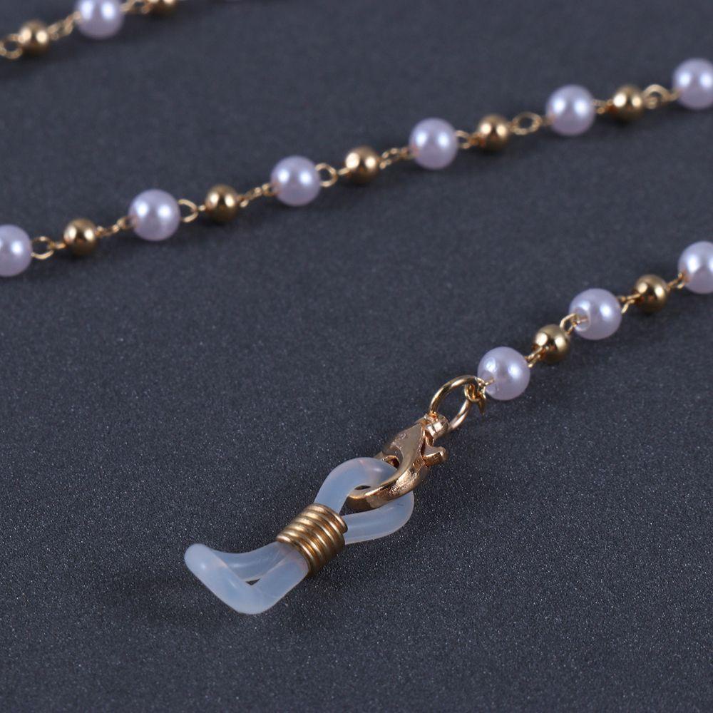 Rantai Kacamata Anti slip Aksen Mutiara