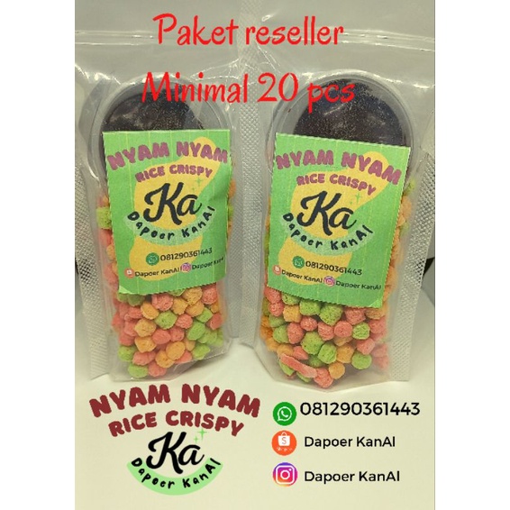 

PAKET RESELLER Nyam nyam rice crispy kemasan 30 gram ( minimal order 20 pcs)