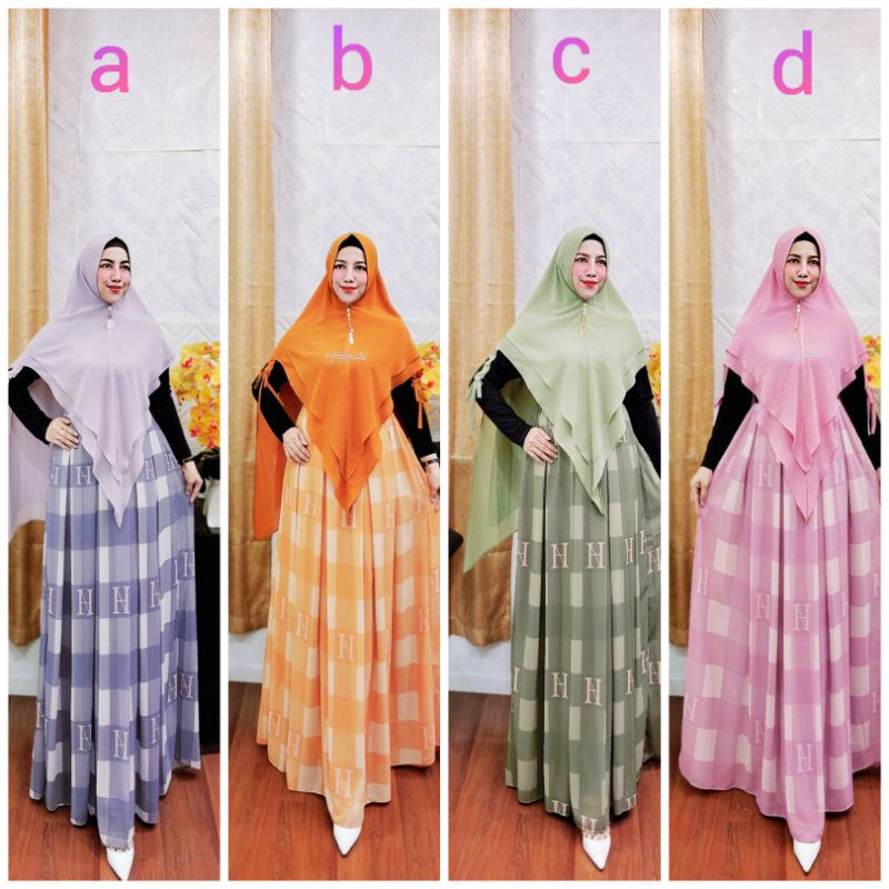 GAMIS WANITA TERBARU / ANDARA SYARI BY HANNATIA / GAMIS SYARI PREMIUM / GAMIS KOTAK KOTAK