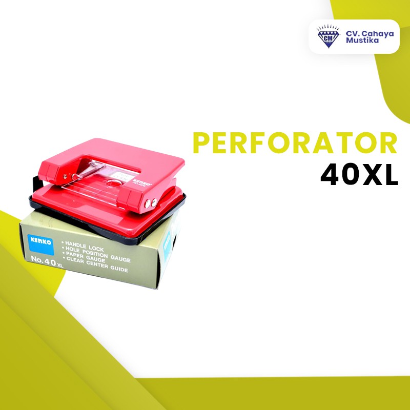 

Alat Tulis Sekolah/Alat Tulis Anak/ATK Kuliah/ATK Sekolah Pelubang Kertas Perforator 40XL Malang