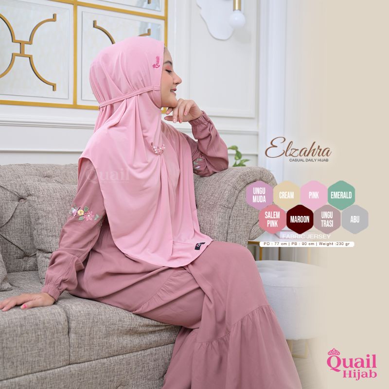 Hijab Bergo Instan Daily Syari Quail ELZAHRA