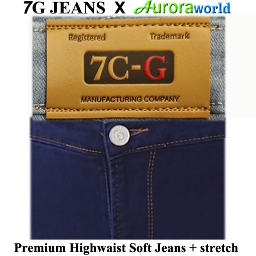 AURORAWORLD 7G JEANS EXPORT QUALITY SOFT JEANS HIGHWAIST /PINGGANG TINGGI JEANS/STRETCH size 27-34