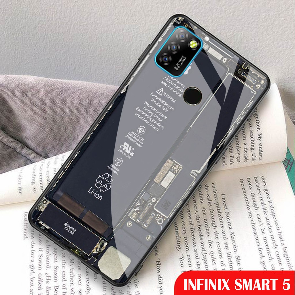 [H07] Softcase Glass Kaca Infinix Smart 5  - Casing Hp Infinix Smart 5  - Case Hp Infinix Smart 5