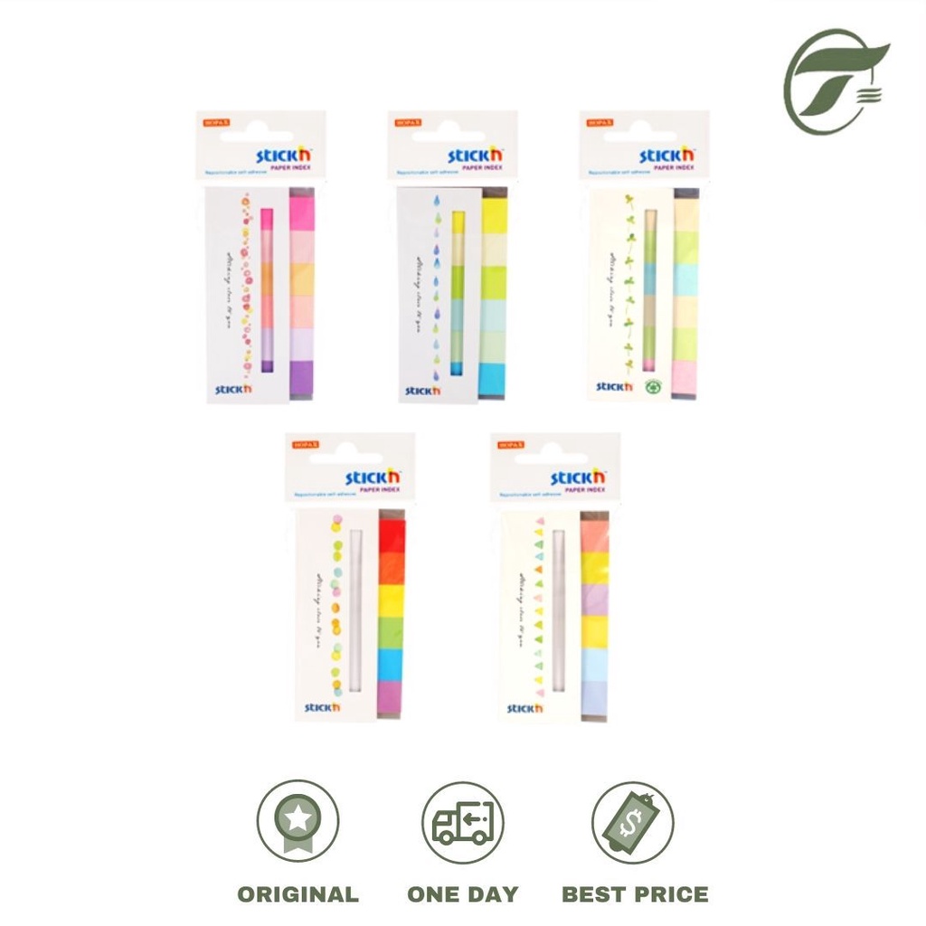 

STICKY NOTE PAPER INDEX 45X15MM 180 SHEETS/6 PADS STICK`N HOPAX