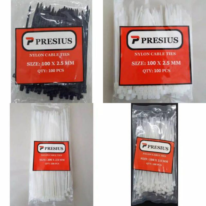 Kabel Ties Presius Putih 100, 150, 200