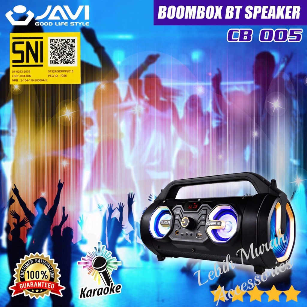 Speaker Bluetooh JAVI CB005 BOOMBOX + Mic/Remote Speaker Karaoke Speaker Aktif Speaker Gede Speaker Superbass Speaker aktip