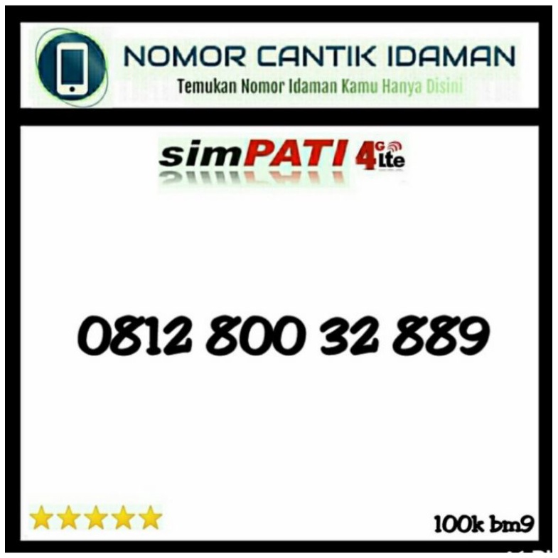 kartu perdana nomor cantik simpati 4g lte seri 80000 urut 910 bmri10