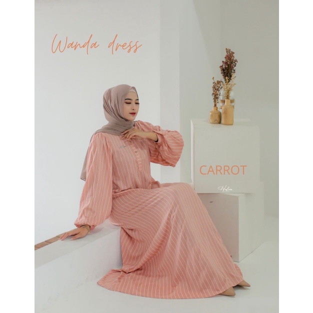 Wanda 1 Dress Halwa Apparel Gamis Busui salur