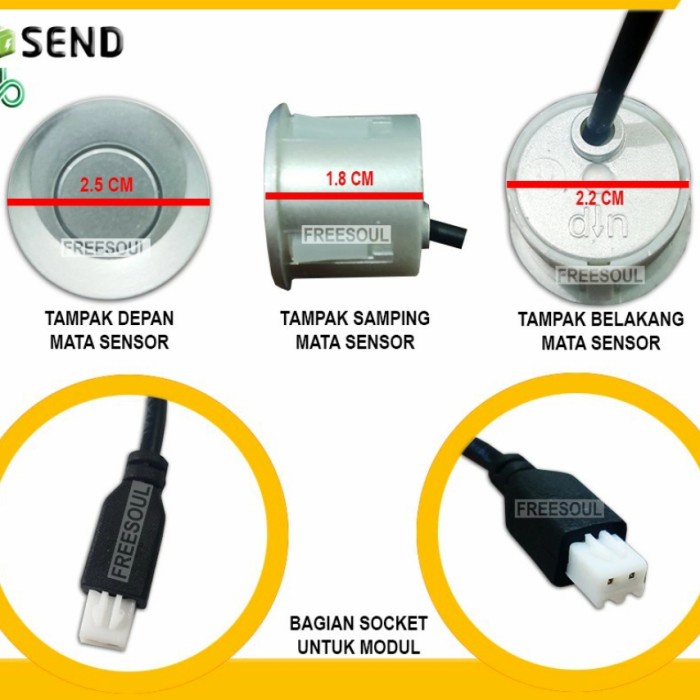 Harga 2pcs Mata Sensor Parkir Mundur Mobil Universal