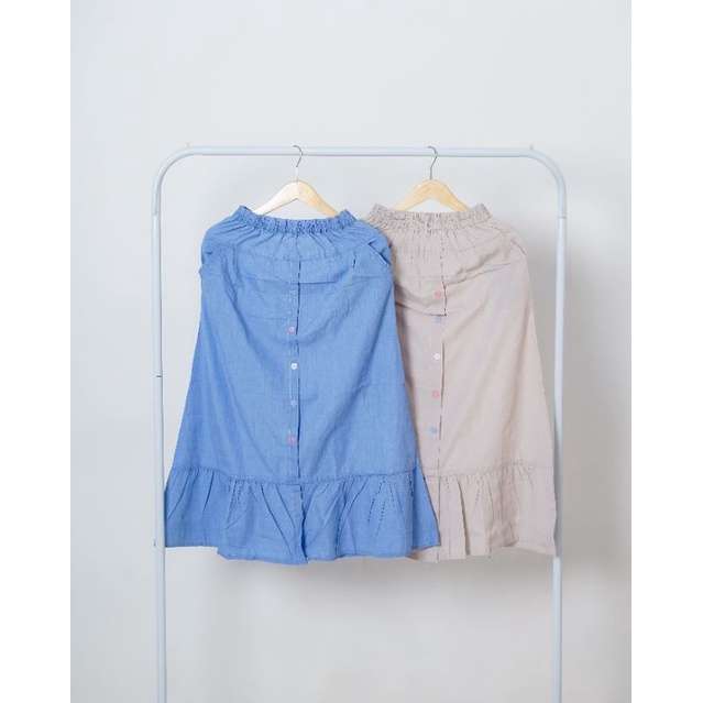 rok panjang wanita || rok panjang premium kancing 5 || rok jeans wanita murah