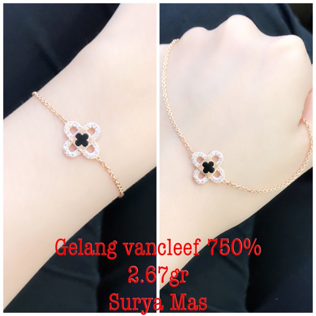 Gelang rantai emas 750%