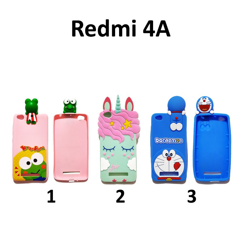 Silikon 3D karakter for REDMI 4A silicon softcase casing hp lucu menarik