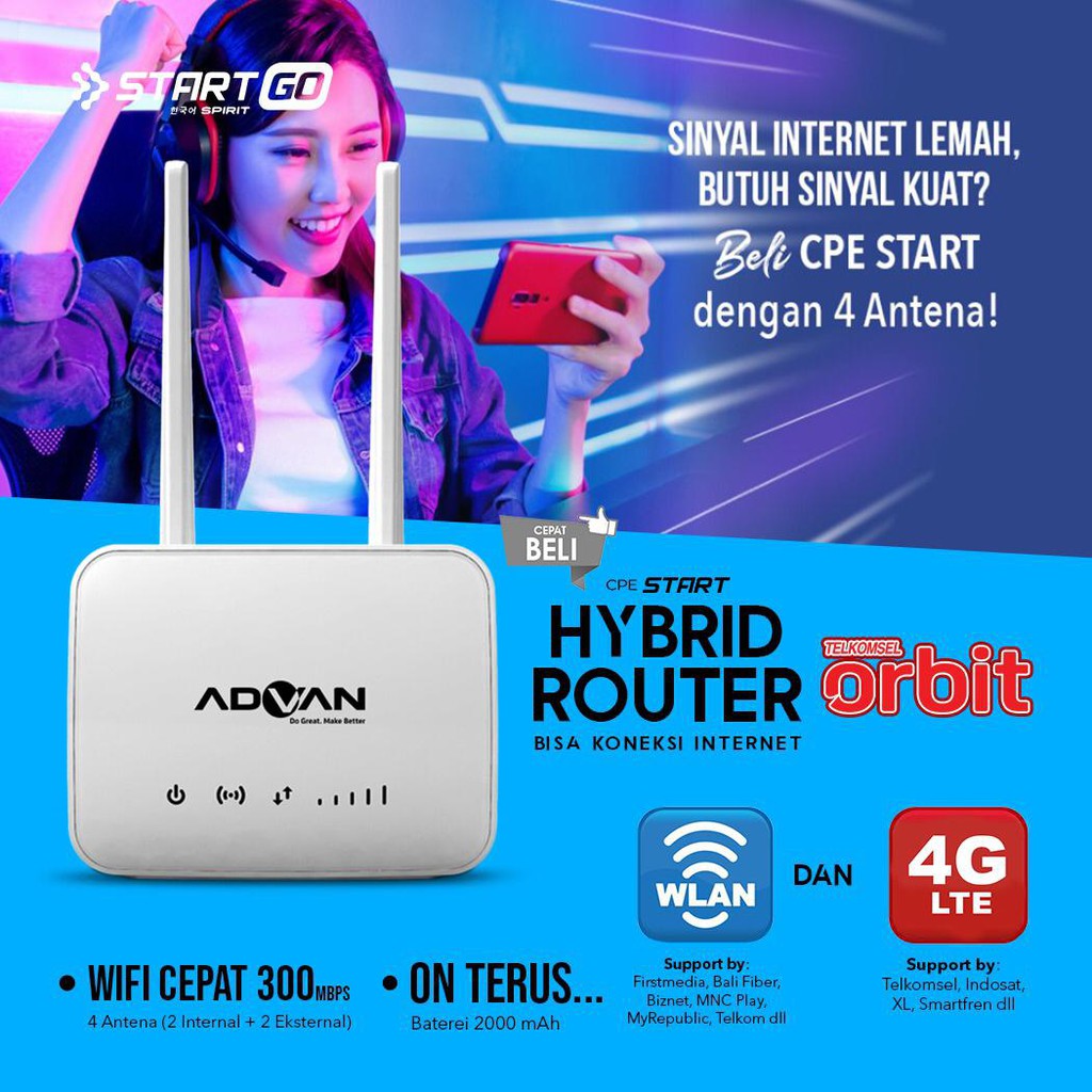 ADVAN ROUTER CPE START 4G LTE + WLAN GARANSI RESMI