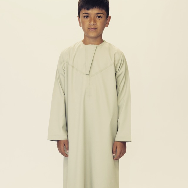 tunik gamis Arab anak laki panjang