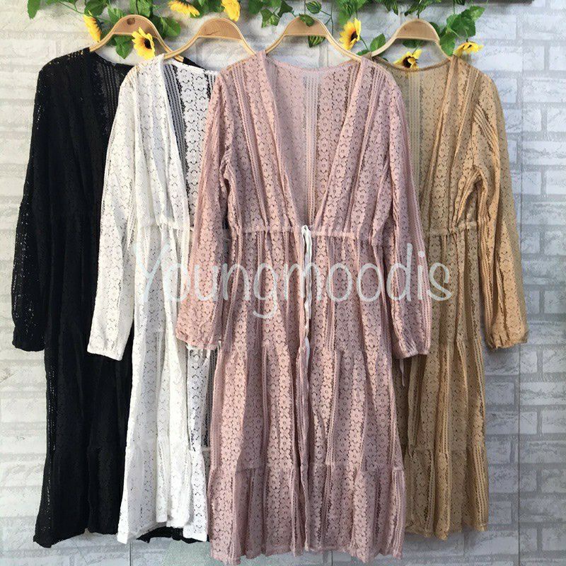 Larissa outer brokat halus 4 warna Import
