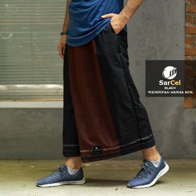 Sarung celana samase black-maroon