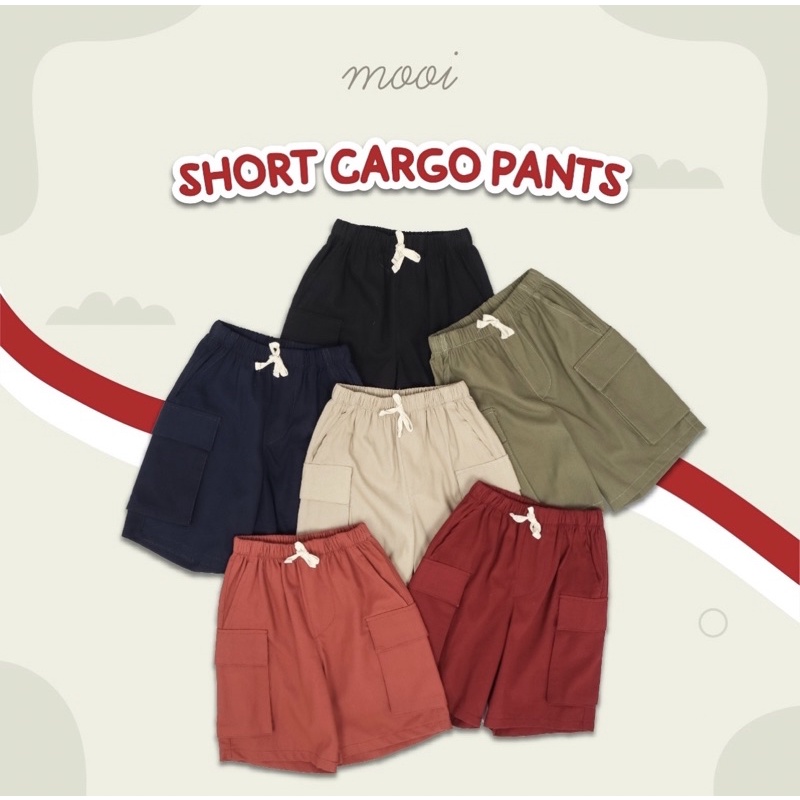 MOOI SHORT CARGO PANTS - CELANA SHORT CARGO / CELANA ANAK MURAH 1 PCS