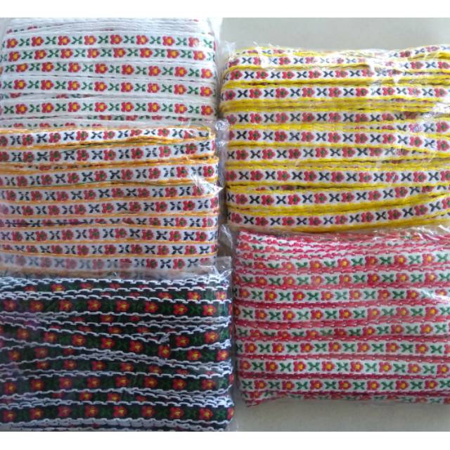 Pita Bordir Bunga Renda Bordir Bunga ( Meteran )