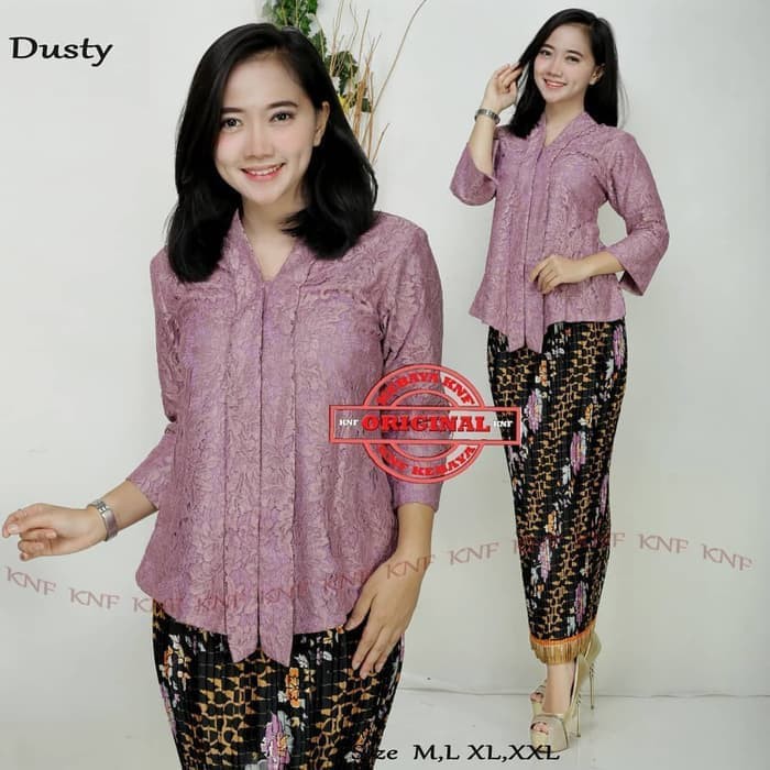 busana kebaya brokat floy batik instan