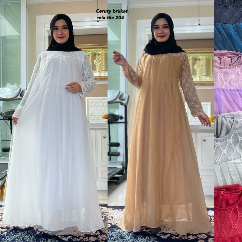 gamis ceruti brukat / gamis ceruti / gamis brukat / gamis daily