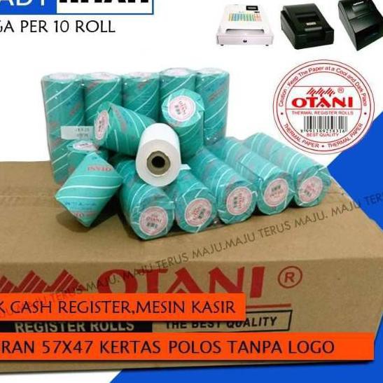 

[KODE BARU ] Kertas Struk Thermal Cash Register 1Pak isi 10Roll 57x47-13 ,Merk Otani