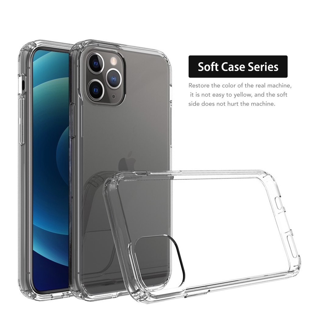 Untuk Iphone 7 Plus 8 Plus X XR XS Max 11 11 Pro Max Transparan Bening Soft Case