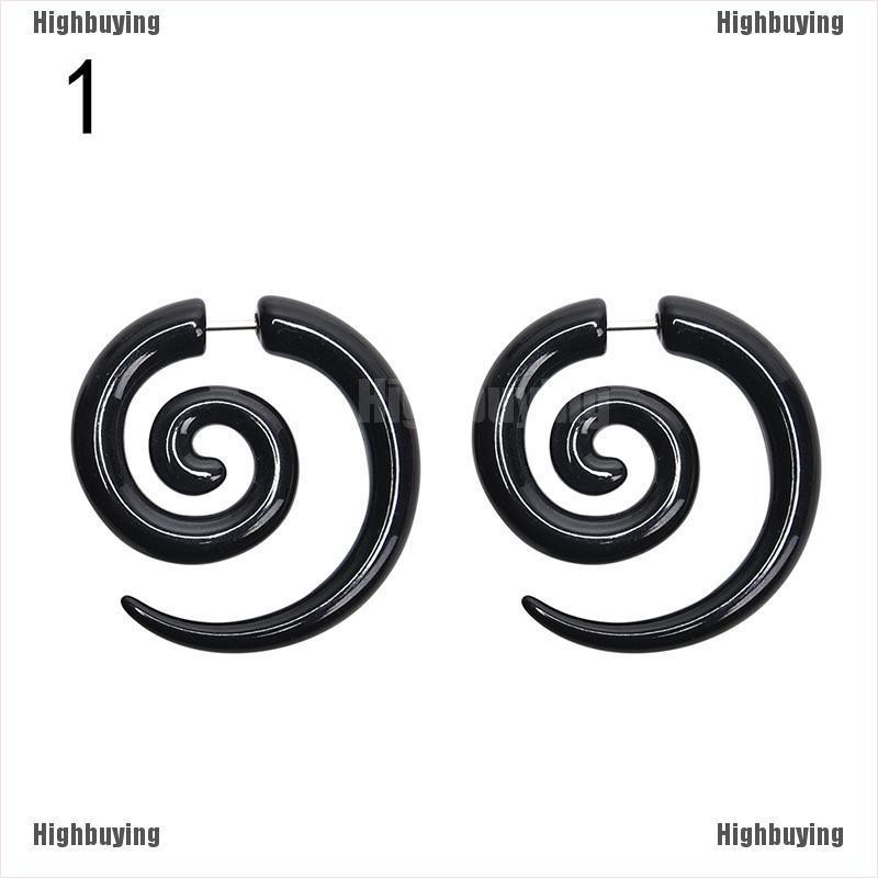 Hbid Glory Anting Tusuk Bentuk Spiral Bahan Akrilik