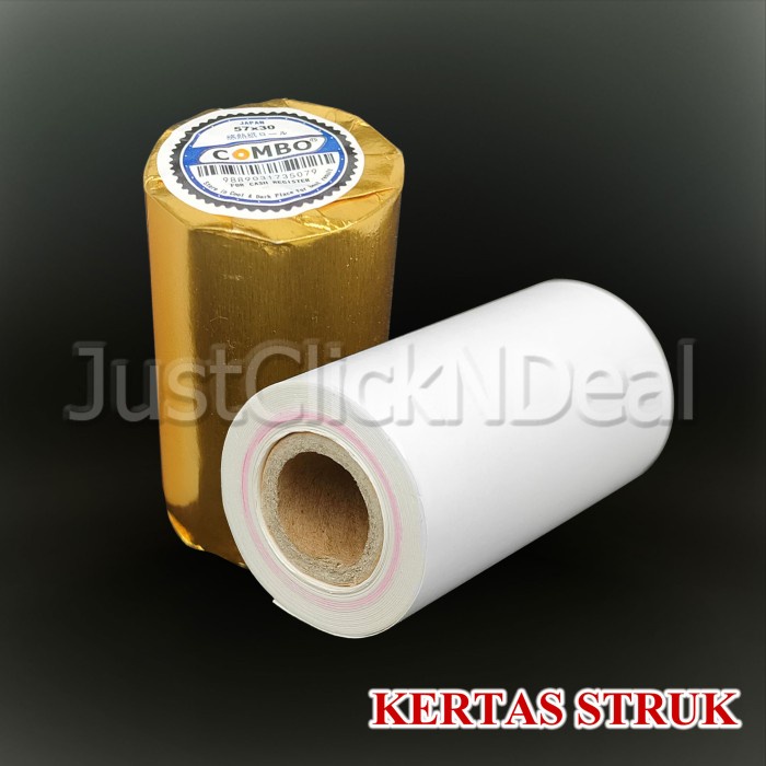 

Combo Kertas Struk Kasir Paper Thermal Roll EDC E-Printer Hitam