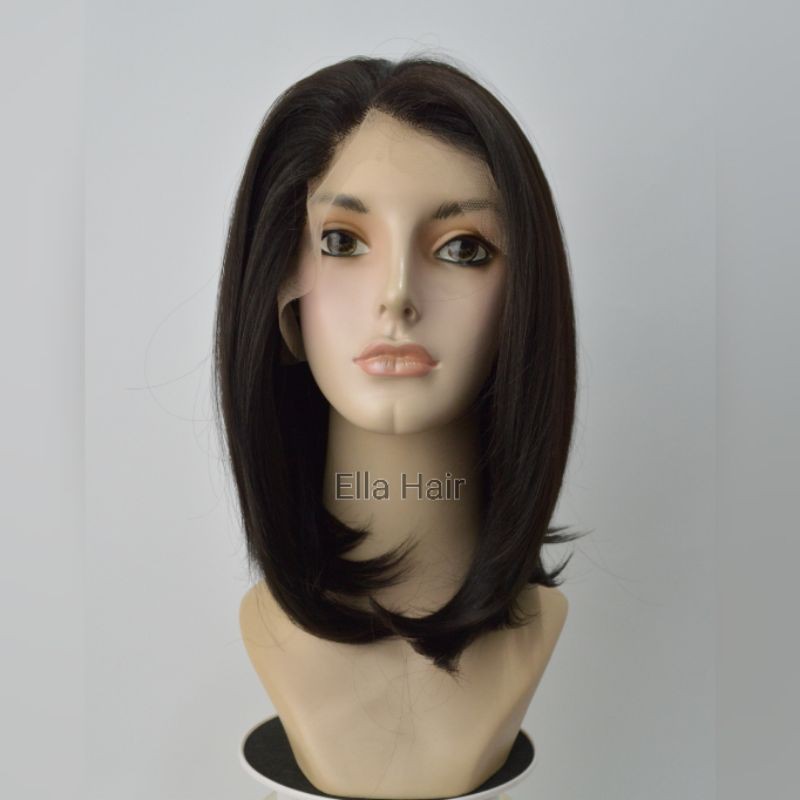 Wig Rambut Palsu Half Lace HLZEL2 Hitam Natural