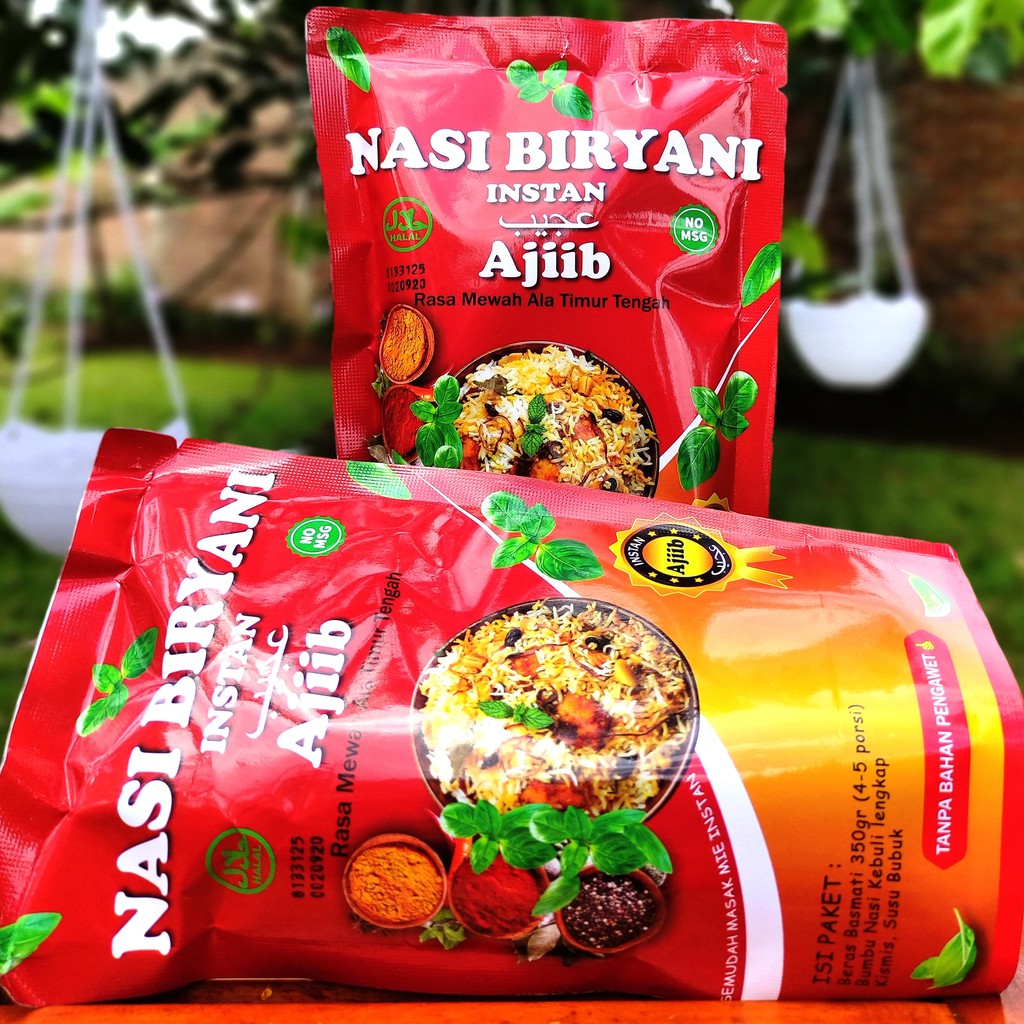 

BERAS BASMATI / NASI BIRYANI INSTAN AJIIB 350 GRAM NO MSG