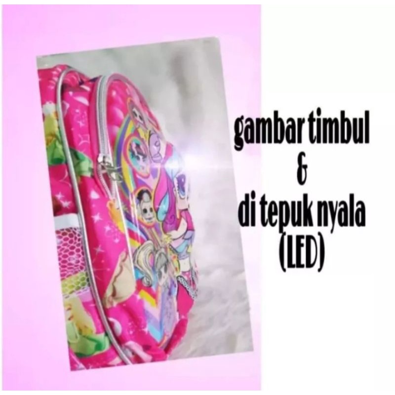 TAS RANSEL ANAK BTS SD &amp; TK LAMPU LED DI TEPUK NYALA//BONUS BOTOL MINUM 1PCS,MURAH MERIAH BERKUALITAS