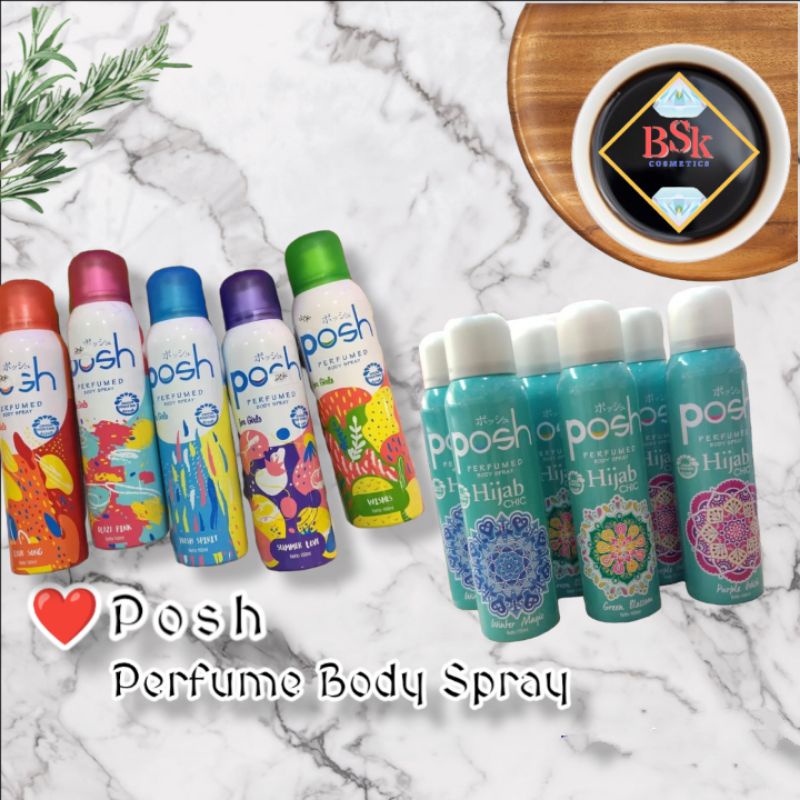 ⭐AJ⭐ Bodyspray Posh Hijab Purple Wish 150ml | POSH Spray Cologne SUMMER Love Botol 150ML / WISHES / 