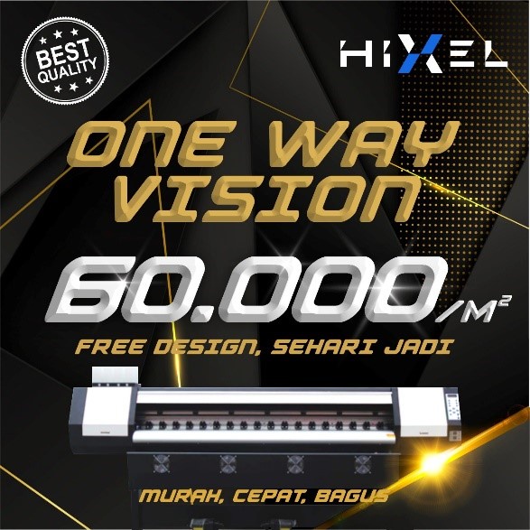 CETAK, PRINT STICKER ONEWAY VISION BAHAN BACKLITE 510 gsm dan BACKLITE 510 gsm