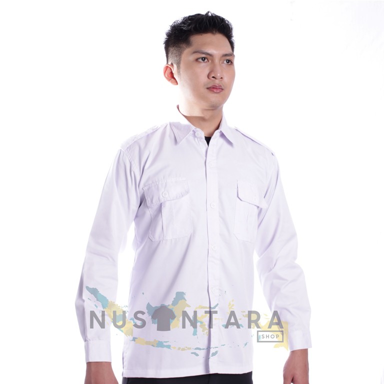 Kemeja Pns Putih Pria Kemeja Pdh Putih Lengan Panjang Seragam Pns Putih Baju Pns Kemeja Kerja Putih