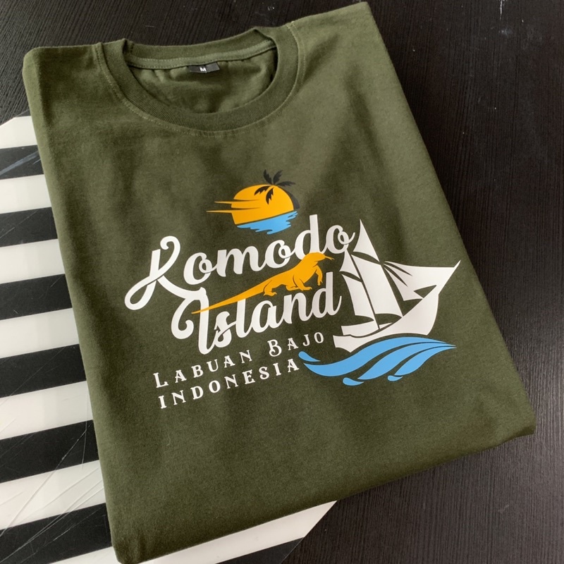 komodo island tshirt / kaos labuan bajo / kaos cenderamata indonesia